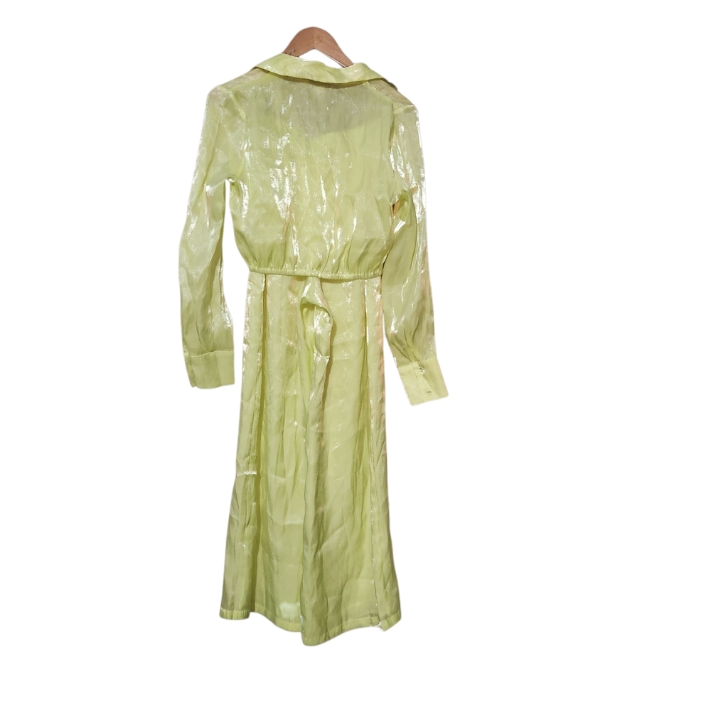 House of Harlow 1960 Light Green Shimmering Pant Set - Picture 3 of 7